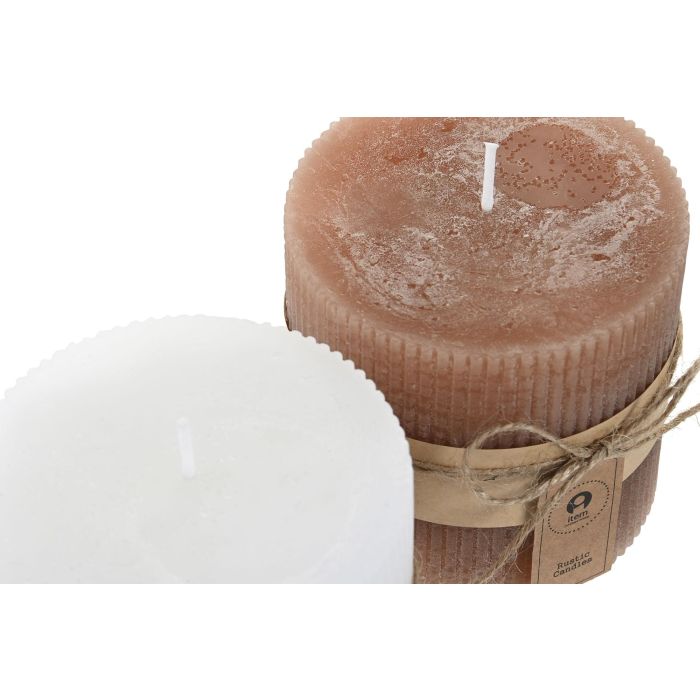 Vela Navidad Alpina DKD Home Decor Blanco Marron 10 x 10 x 10 cm (6 Unidades) 2 Vela Navidad Alpina DKD Home Decor Blanco Marron 10 x 10 x 10 cm (6 Unidades) 2