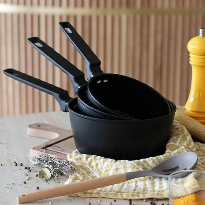 Menastyl 6020298 Juego de 2 Cacerolas de Aluminio de 18 y 20 cm, Compatibles con Todo Tipo de Fuegos, Incluida Inducción 2
