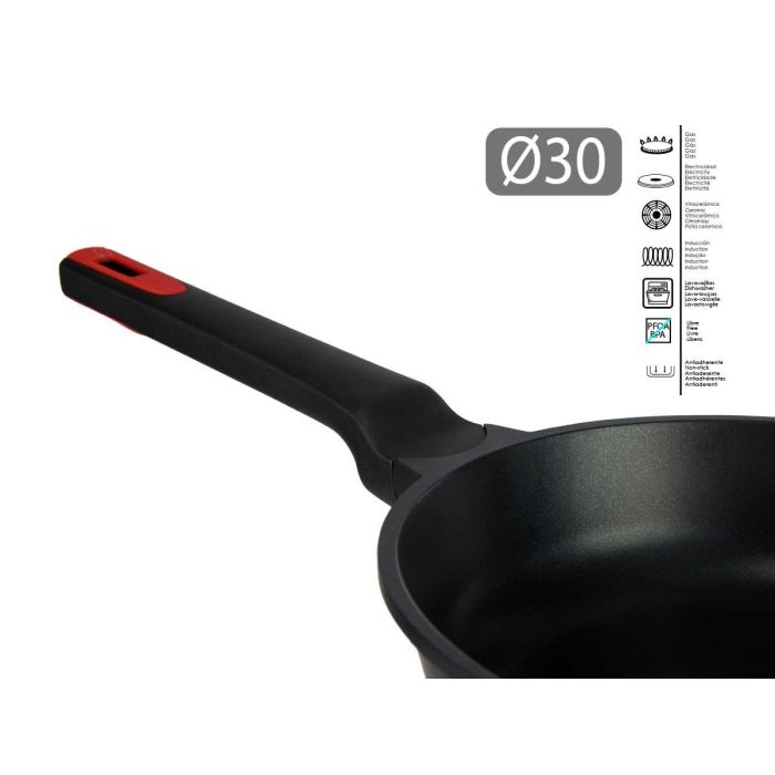 Sartén Kinvara 30 cm aluminio fundido, inducción, negro (6 Unidades) 3 Sartén Kinvara 30 cm aluminio fundido, inducción, negro (6 Unidades) 3
