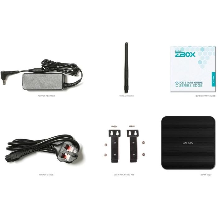 Zotac ZBOX CI343 NANO Mini-PC Barebone Intel N100 2xDDR5 SODIMM, SATA M.2 5