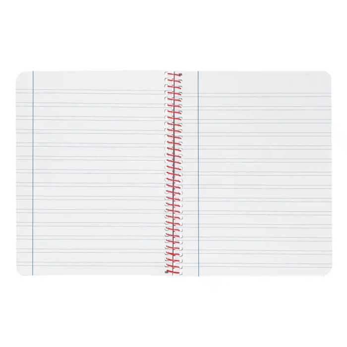 Liderpapel Cuaderno A4 Wonder Espiral Tapa Plástico 80 Hojas 90gr Pauta Ancha 3,5mm Con Margen Negro 5