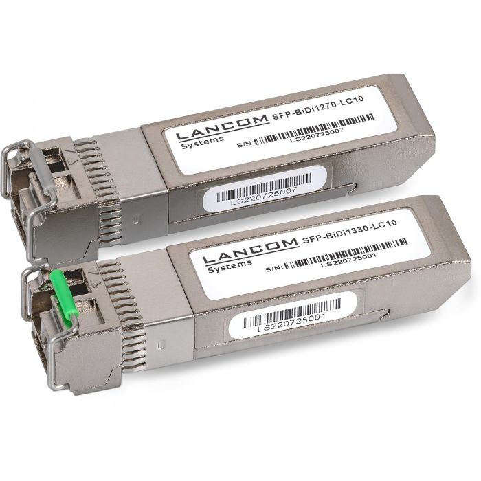 LANCOM SFP-BiDi1310-LC10 Transceptor Fibra Óptica SFP+ LC 10000 Mbit/s Monomodo 20 km Plug and Play