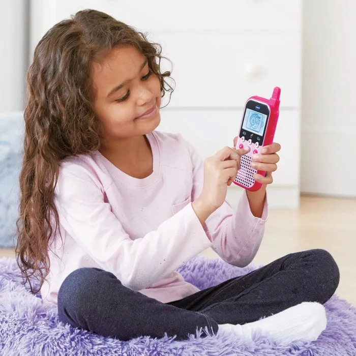 Vtech Kidi Talkie Rosa Juguete Walkie-Talkie para Niños de 4 a 10 años, 6 Funciones 5