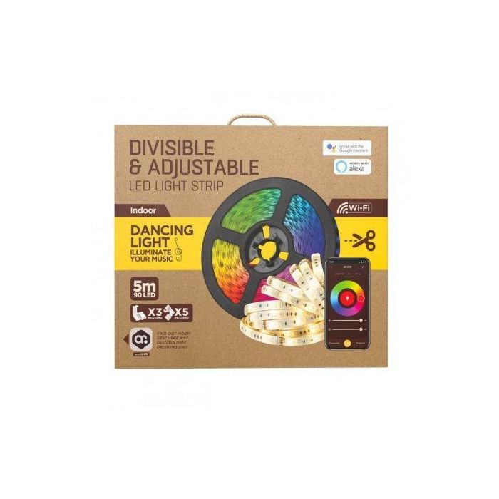 Tiras LED Muvit MIOLST002 5 m Negro Multicolor Dorado F 1