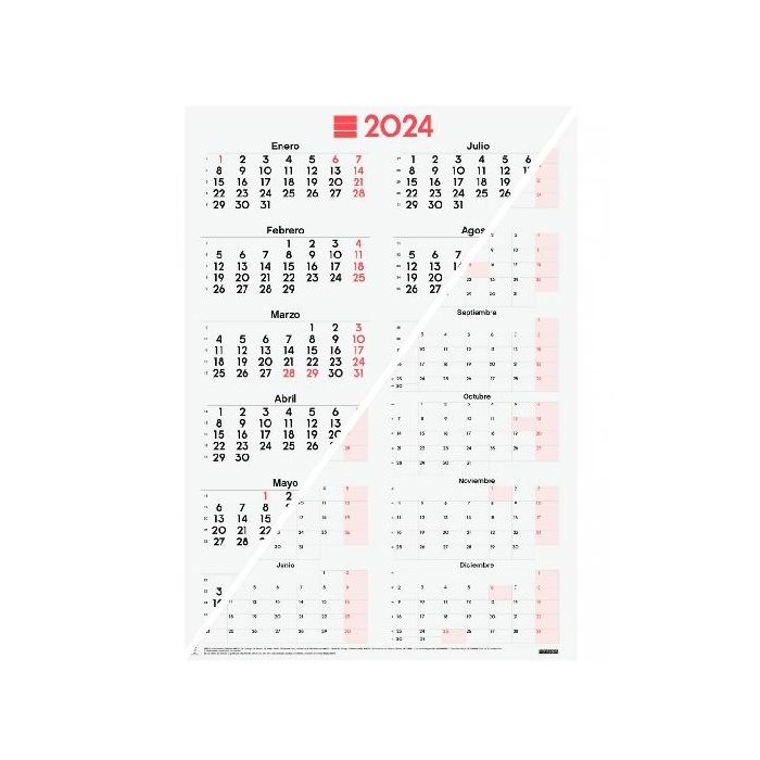 Finocam póster calendario mixto 485x680mm año vista 2024 Finocam póster calendario mixto 485x680mm año vista 2024