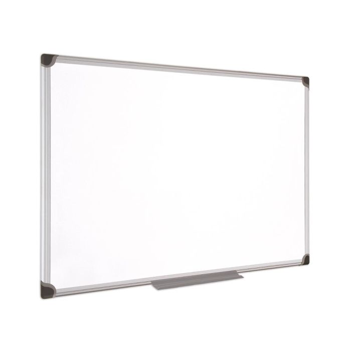 Pizarra Blanca Bi-Office Magnetica Maya W Ceramica Vitrificada Marco De Aluminio 60 X 45 cm Con Bandeja Para 1