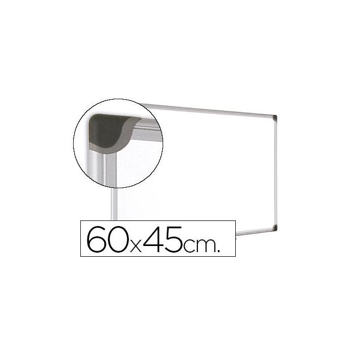 Pizarra Blanca Bi-Office Magnetica Maya W Ceramica Vitrificada Marco De Aluminio 60 X 45 cm Con Bandeja Para