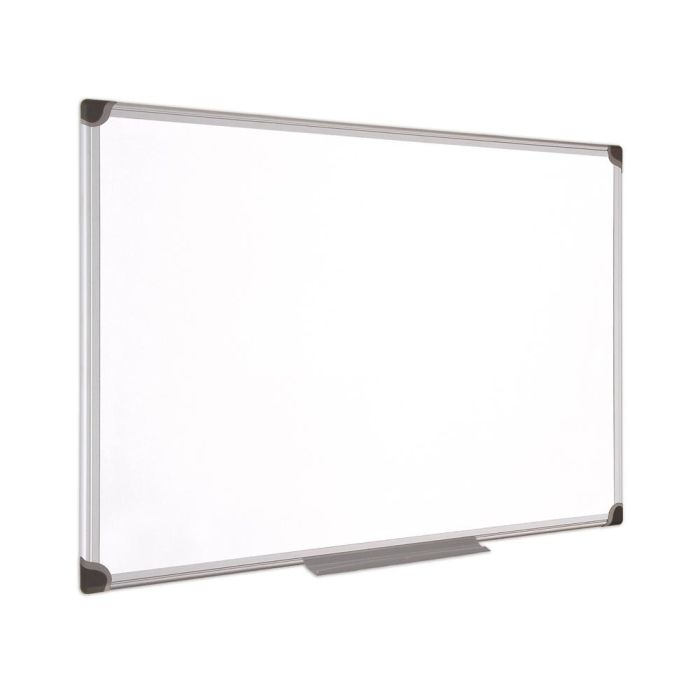 Pizarra Blanca Bi-Office Magnetica Maya W Ceramica Vitrificada Marco De Aluminio 120 X 90 cm Con Bandeja Para 1