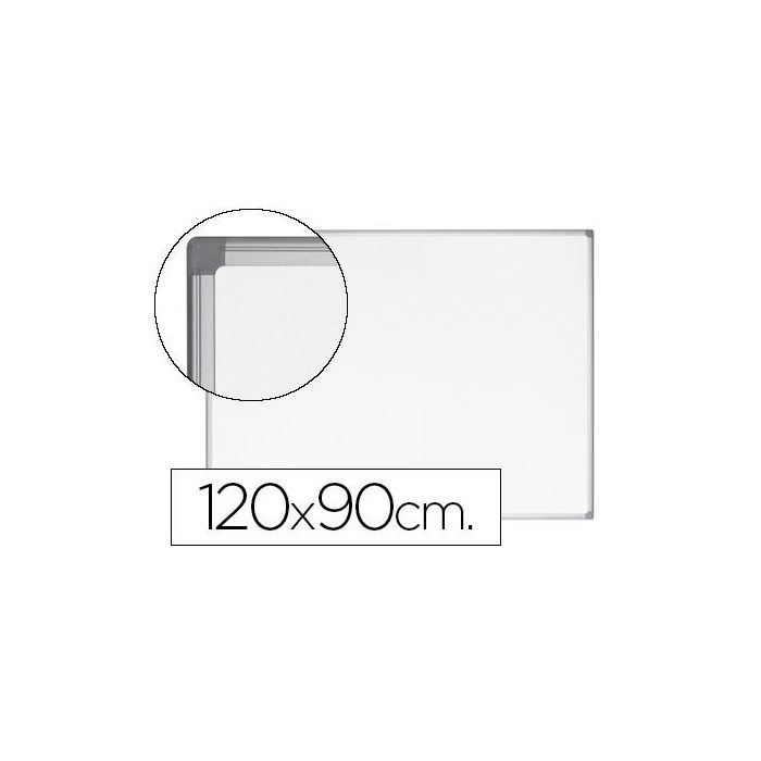 Pizarra Blanca Bi-Office Earth-It Magnetica De Acero Vitrificado Marco De Aluminio 120 X 90 cm Con Bandeja Para