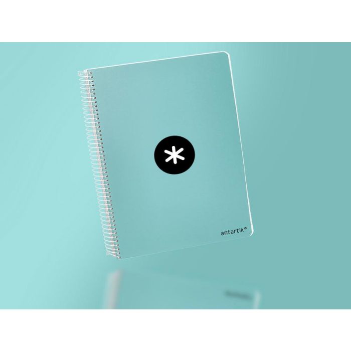 Cuaderno Espiral Liderpapel A4 Micro Antartik Tapa Dura 80H 100 gr Cuadro 5 mm Sin Bandas 4 Taladros Color Menta 4