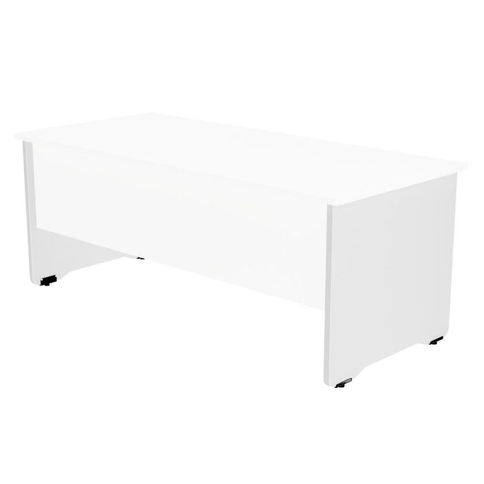 Mesa Rocada Serie Work 180x120 cm Derecha Acabado Ab04 Aluminio-Blanco 1