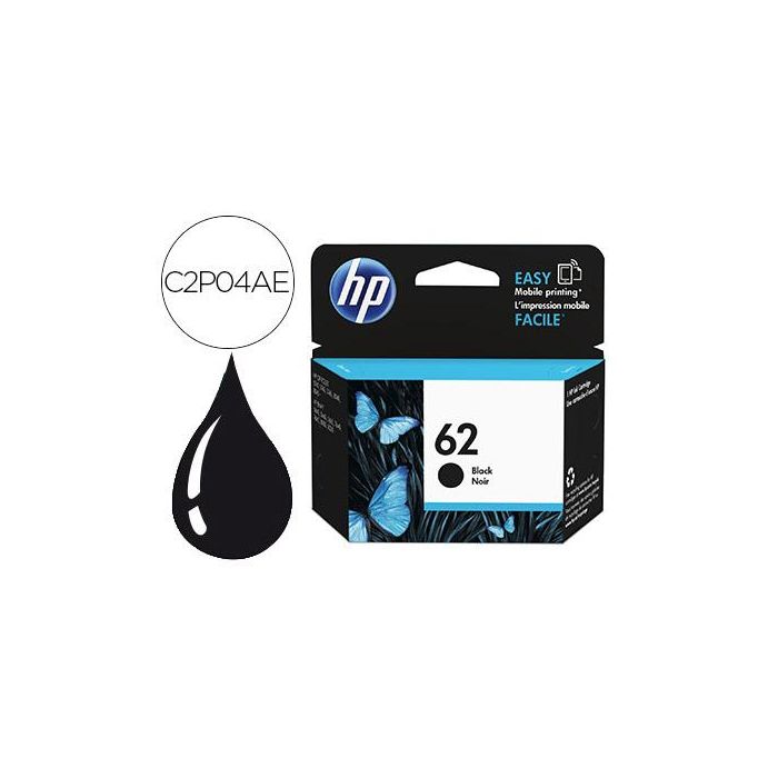 Ink-Jet Hp N.62 Officejet 5640 - 7640 - 5740 Negro -200 Pag-