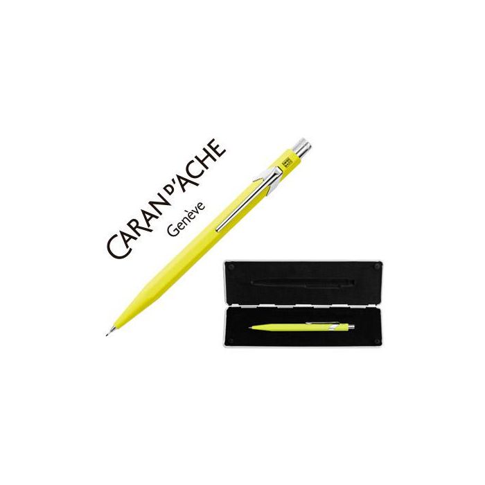 Portaminas Caran D'Ache 844 0,7 mm Con Estuche Amarillo Fluor