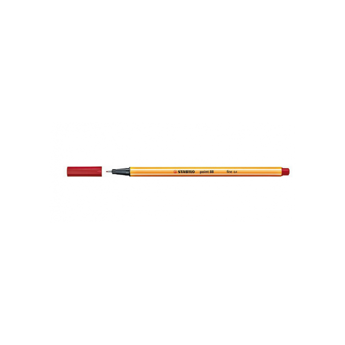 STABILO Rotulador Point 88 punta fieltro fina trazo 0,4mm carmin STABILO Rotulador Point 88 punta fieltro fina trazo 0,4mm carmin