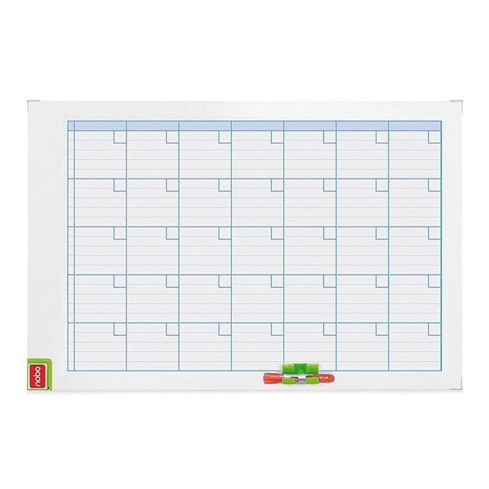 Planning Magnetico Nobo Mensual Rotulable Marco Metalico 90x60 cm 1