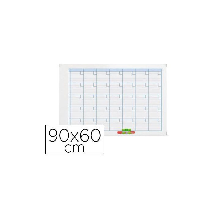 Planning Magnetico Nobo Mensual Rotulable Marco Metalico 90x60 cm