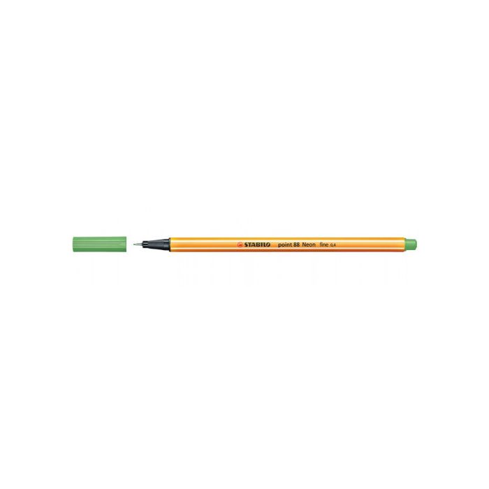 STABILO Rotulador Point 88 punta fieltro fina trazo 0,4mm verde neon STABILO Rotulador Point 88 punta fieltro fina trazo 0,4mm verde neon