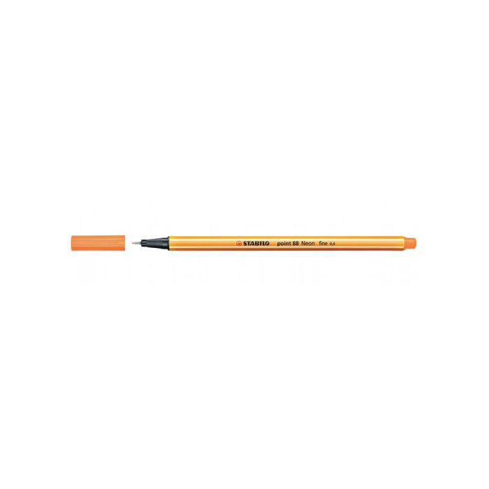 STABILO Rotulador Point 88 punta fieltro fina trazo 0,4mm naranja neon STABILO Rotulador Point 88 punta fieltro fina trazo 0,4mm naranja neon