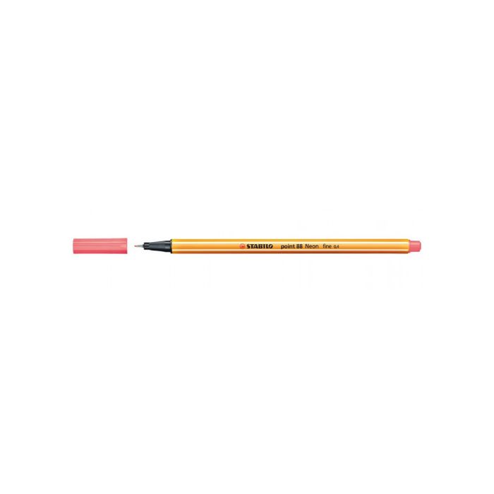 STABILO Rotulador Point 88 punta fieltro fina trazo 0,4mm rojo neon STABILO Rotulador Point 88 punta fieltro fina trazo 0,4mm rojo neon