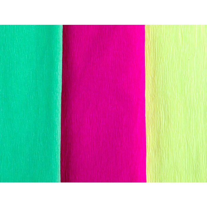 Papel Crespon Liderpapel 50 cm X 2,5 M 34 gr-M2 Amarillo Fluorescente