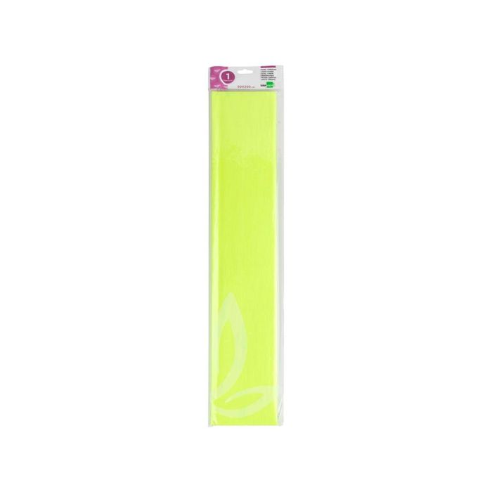 Papel Crespon Liderpapel 50 cm X 2,5 M 34 gr-M2 Amarillo Fluorescente 1