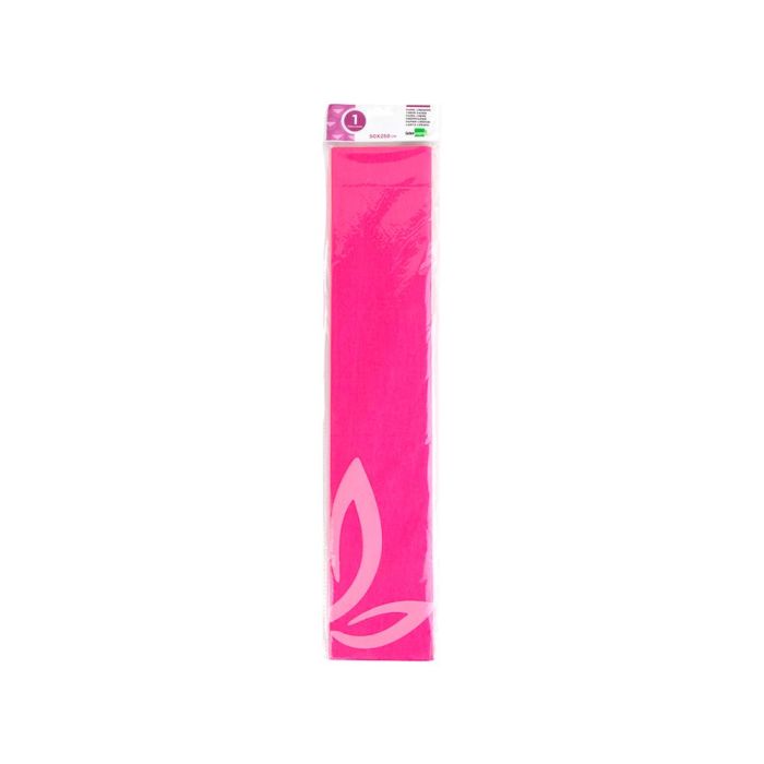 Papel Crespon Liderpapel 50 cm X 2,5 M 34 gr-M2 Rosa Fluorescente