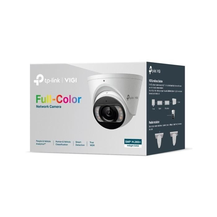 TP-Link S455 Cámara de Seguridad IP 5MP Full-Color Turret Exterior 4mm para Omada InSight 4
