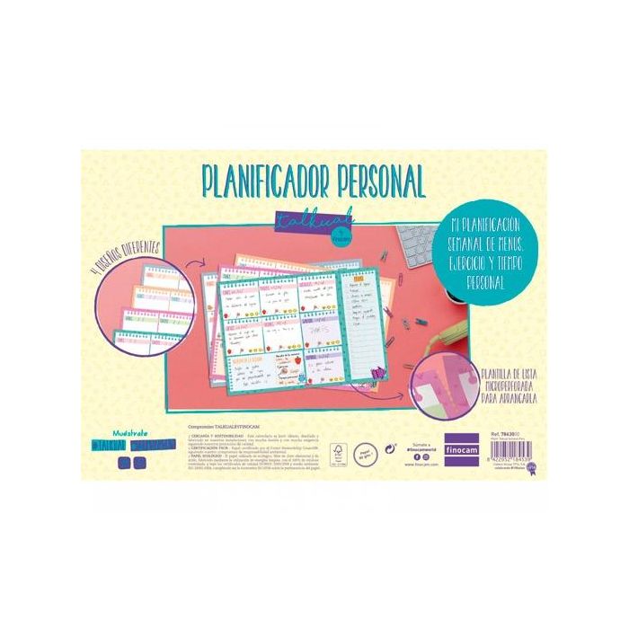 Finocam planificador talkual semanal personal a4 sin fecha multicolor Finocam planificador talkual semanal personal a4 sin fecha multicolor