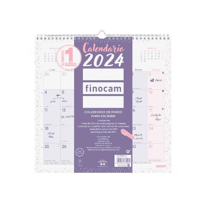 Calendario Bloc Chic con Imán para Escribir 2024 - Finocam