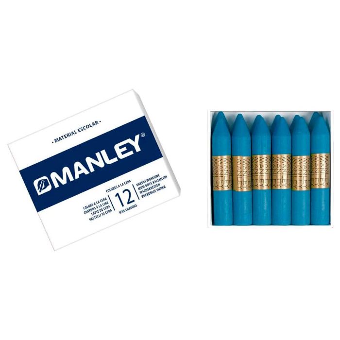 Manley Estuche De 12 Ceras 60 mm 20 Azul Cobalto 1