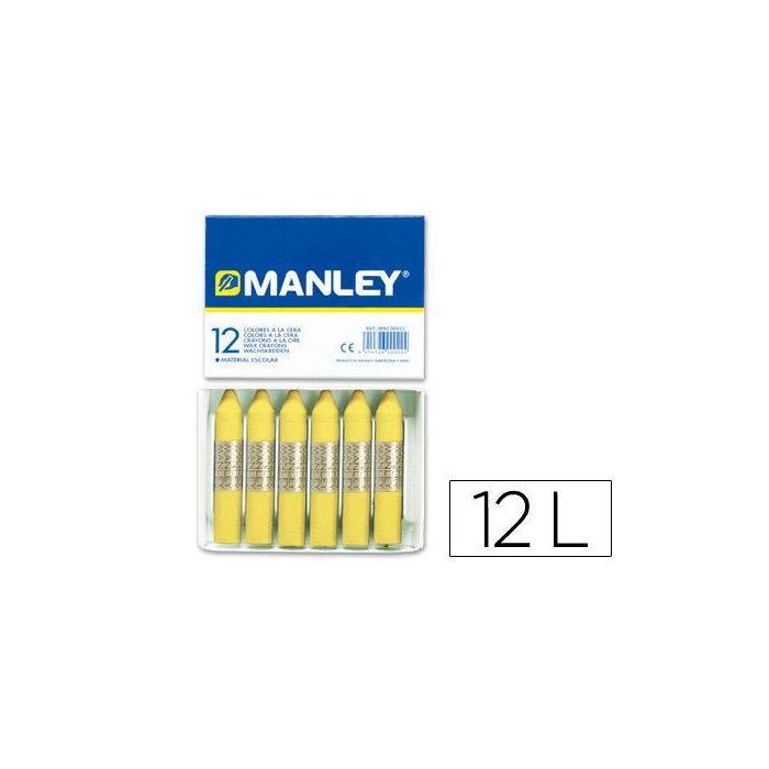 Manley Ceras 60 mm 47 Estuche De 12 Verde Amarillo Claro