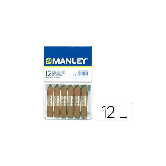 Manley Ceras 60 mm 68 Estuche De 12 Tierra Sombra Tostado