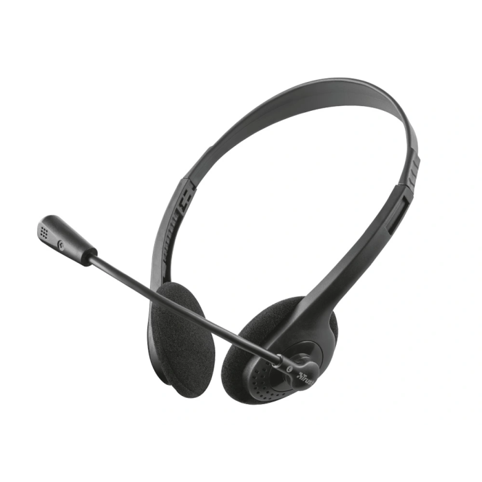 Trust Auricular Chat Headset para PC y Laptop, Micrófono, Conexión Jack 3.5, Longitud Cable 1.8 m 1
