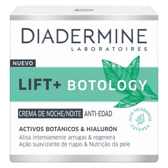 Diadermine LIFT + BOTOLOGY Crema Noche Anti-Arrugas Antiedad Reafirmante Relleno 92% Natural 50 ml