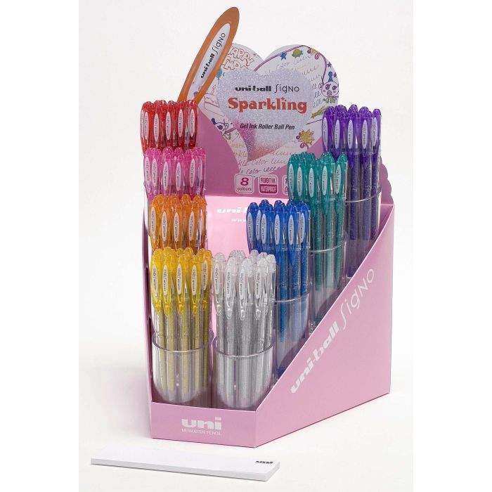 Uniball expositor rollerball signo um-120sp/8d azul-rojo-verde-rosa-naranja-violeta-plata-oro -96u- Uniball expositor rollerball signo um-120sp/8d azul-rojo-verde-rosa-naranja-violeta-plata-oro -96u-