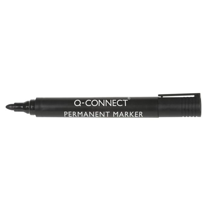 Rotulador Q-Connect Marcador Permanente Negro Punta Redonda 3 mm 10 unidades 2