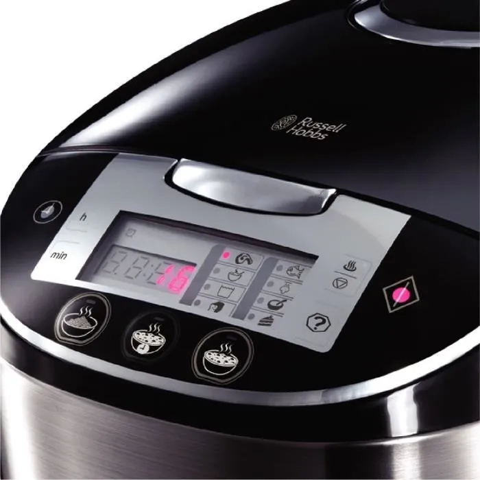 Russell Hobbs Multicooker Eléctrico Cook @ Home 21850-56 Negro 5L con 11 Programas de Cocción Control Digital Acero Inoxidable 2