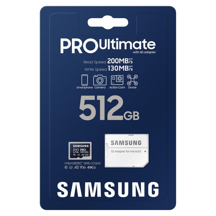 Samsung PRO Ultimate 512GB MicroSDXC UHS-I Adaptador Incluido Velocidad 200 MB/s 7