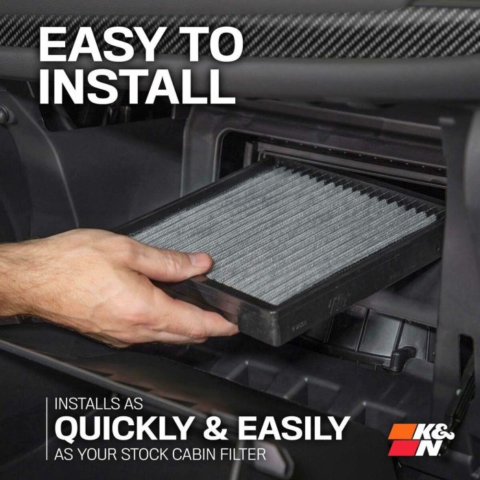 K&N KNVF2085 Filtro de Aire de Cabina Lavable Reutilizable | Controla Malos Olores, Atrapa Polen y Gérmenes | 10 Años Garantía 3