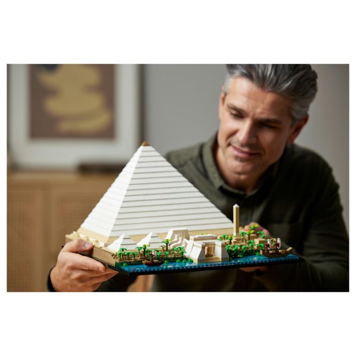 LEGO 21058 Architecture La Gran Pirámide de Giza, modelo de hobby creativo para construir, monumento mundial y decoración