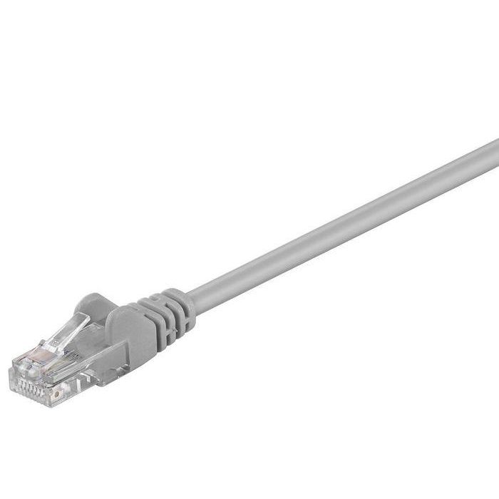 MicroConnect Cable de Red CAT5e U/UTP 10m, RJ45, Gris para Módem/Router/Switch, Compatible con CAT5