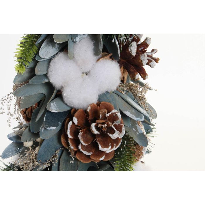 DKD Home Decor Cono de Navidad Alpina, Verde Blanco, 17x17x30 cm, Figura Decoración Navideña de Hogar en Piña y Porexpan 2 DKD Home Decor Cono de Navidad Alpina, Verde Blanco, 17x17x30 cm, Figura Decoración Navideña de Hogar en Piña y Porexpan 2