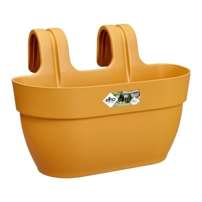 ELHO - Maceta - Vibia Campana Easy Hanger Medium - Honey Yellow - Balcón exterior - L 24.1 x W 36 x H 26.5 cm ELHO - Maceta - Vibia Campana Easy Hanger Medium - Honey Yellow - Balcón exterior - L 24.1 x W 36 x H 26.5 cm