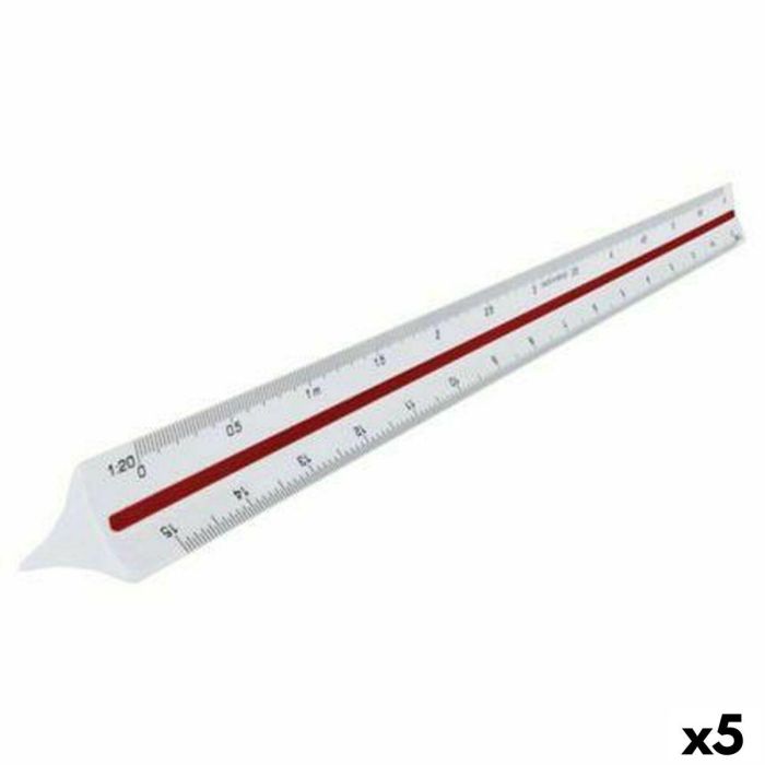 Regla Maped Blanco 30 cm (5 Unidades) Regla Maped Blanco 30 cm (5 Unidades)