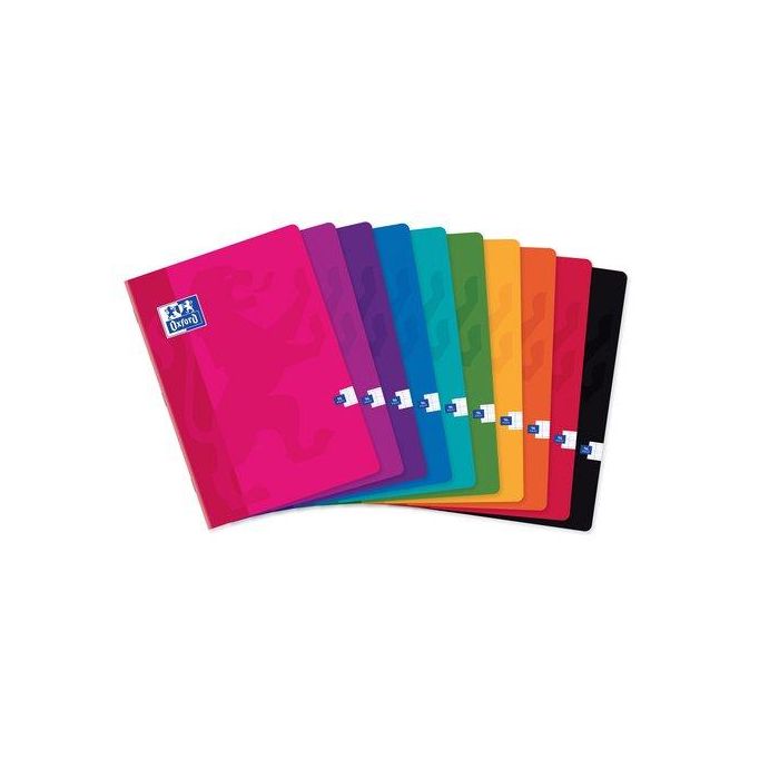 Libreta Oxford A4 48 Hjs. Seyes (Milimetrado Frances) Surtido (7 Col.) (Set de 10)
