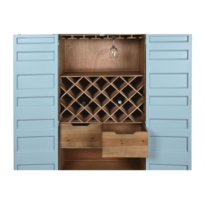 Botellero Vintage DKD Home Decor Azul Celeste 41 x 157.5 x 76.5 cm 6