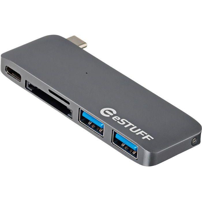 eSTUFF USB C Slot-in Hub Space Grey eSTUFF USB C Slot-in Hub Space Grey