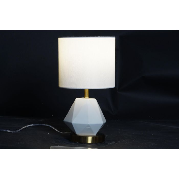 Lampara Sobremesa DKD Home Decor Blanco Dorado 20 x 37 x 20 cm 1 Lampara Sobremesa DKD Home Decor Blanco Dorado 20 x 37 x 20 cm 1