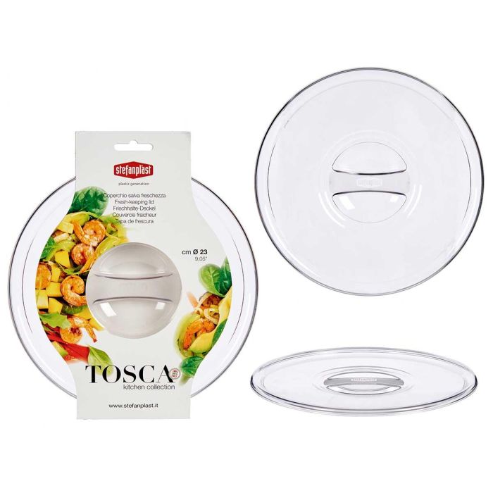 Stefanplast Tapa de Plástico Tosca Transparente 23 cm (12 Unidades) Stefanplast Tapa de Plástico Tosca Transparente 23 cm (12 Unidades)