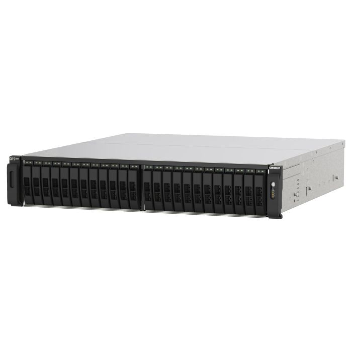 QNAP TS-h2490FU-7302P-128G NAS All-Flash 24 Bayas U.2 (2U) - Procesador AMD EPYC 7302P 16C/32T, 128 GB DDR4 RAM, 2x2.5GbE + 4x25GbE SFP28, RAID ZFS, QuTS hero 4